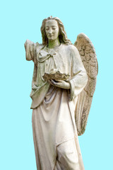 Fototapeta na wymiar Woman angel with a look of mercy. Good and evil
