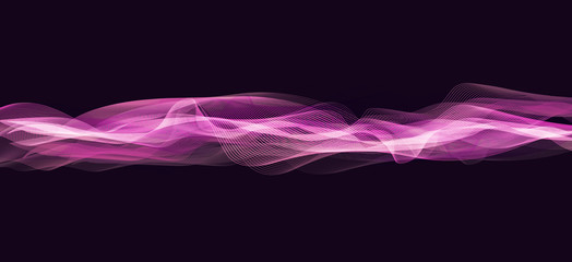 Dark Violet digital Sound Wave on technology Background and earthquake wave diagram concept,design for music studio and science,Vector Illustration.