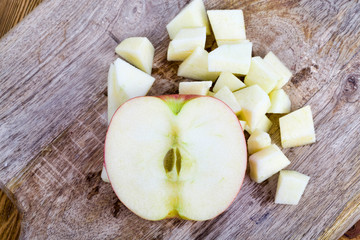 cut red Apple