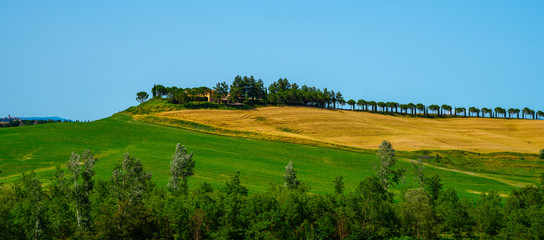Beautiful landscape in Tuscany, Italy. The most evocative Tuscan landscapes.