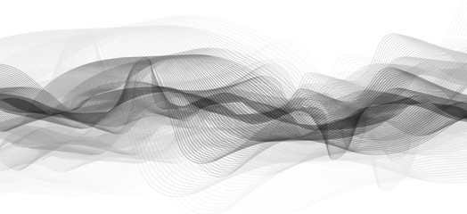 Abstract black and white Sound Wave background,Earthquake wave diagram concept; design for education and science; Vector Illustration.