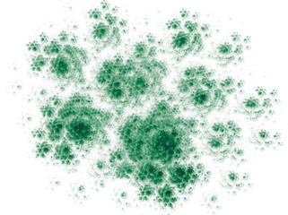 fractal abstraction green on white