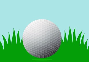 golf ball on grass 
