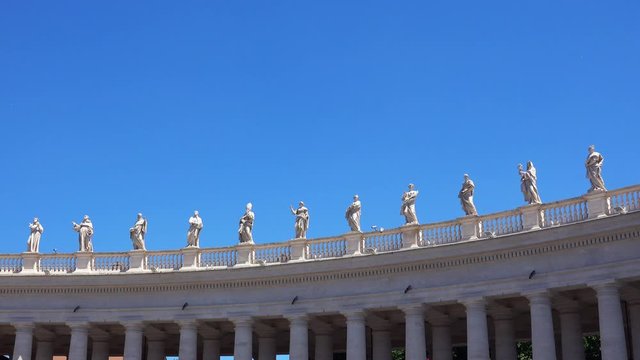 Rome, Italy: St Peter Square Piazza San Pietro Vatican View of the Colonnade
