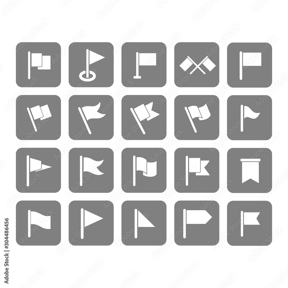 Poster set of flag icon vector design symbol