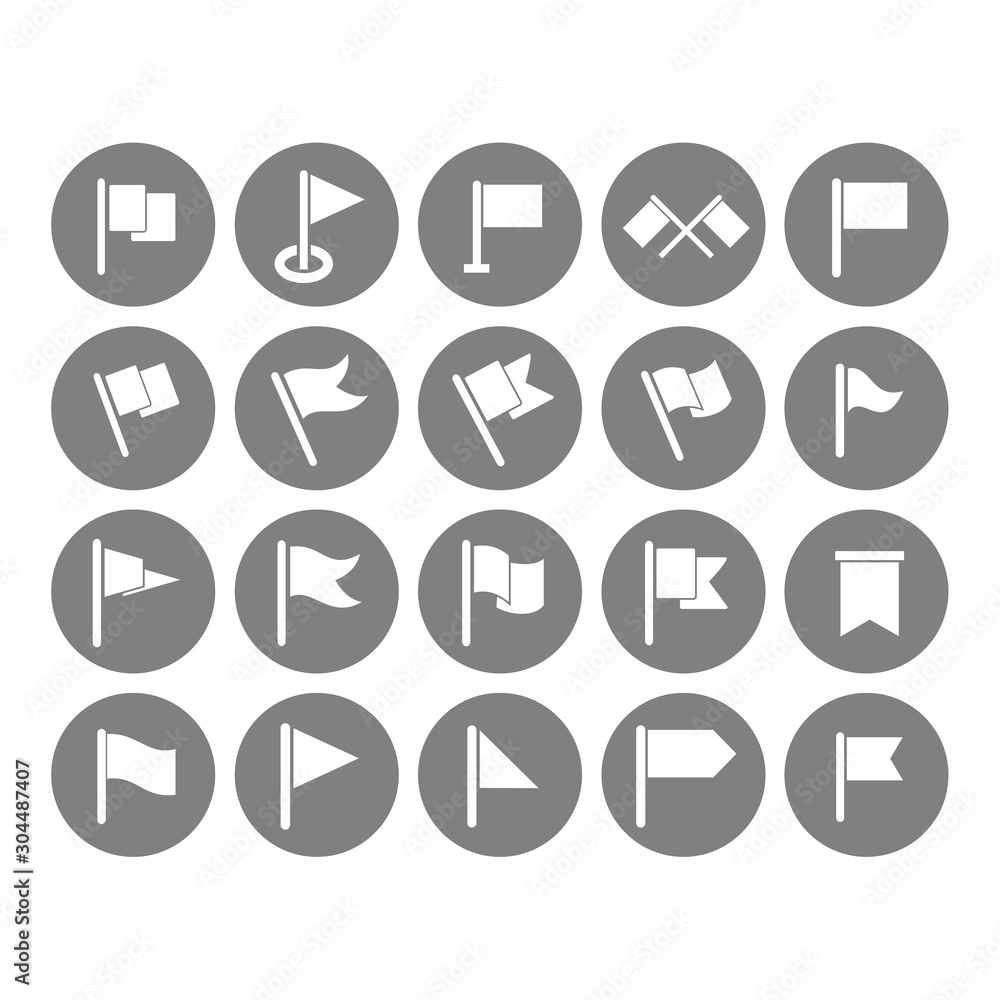 Poster set of flag icon vector design symbol