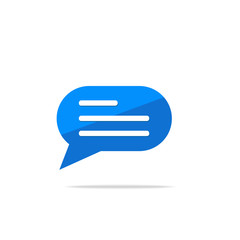 Typing in a chat bubble icon, comment sign symbol