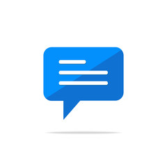 Typing in a chat bubble icon, comment sign symbol