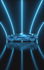 Aerodynamic Tunnel Prototype Sports Car Concept