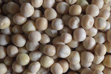 Dry Organic Peeled White Chickpeas