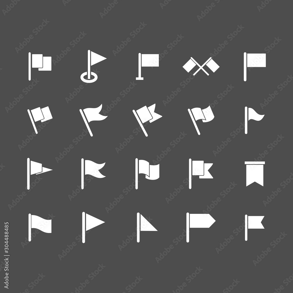 Poster set of flag icon vector design symbol