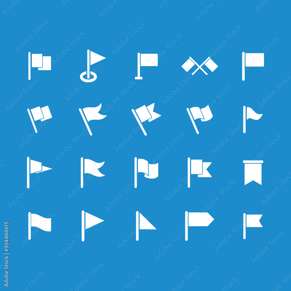 Poster set of flag icon vector design symbol