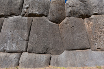 The stone walls of Sacsayhuaman. Cusco, Peru.