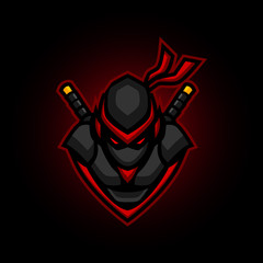 ninja e sports logo gaming mascot vector design © depadepi
