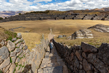 View of the ruins of Sacsayhuaman. Cusco, Peru.