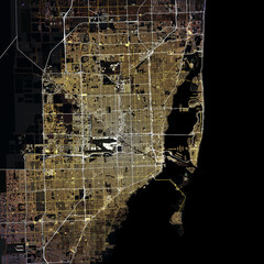 Map Maimi city. Florida
