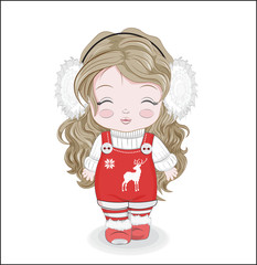 Happy new year Little baby girl