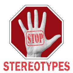 Stop stereotype conceptual illustration. - obrazy, fototapety, plakaty