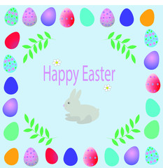 Easter card with festive elements.
