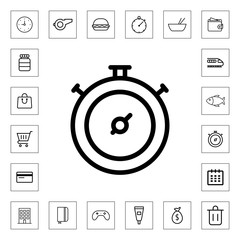 Chronometer outline icon for web and mobile