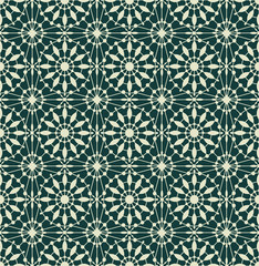 Fototapeta premium Vector Lace Snowflakes Seamless Pattern