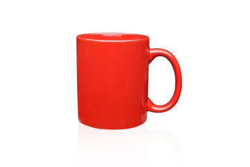 red cup isolated on white background