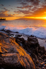 Obraz premium Colorful Sunset over Hawaii