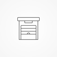 Warehouse vector icon sign symbol