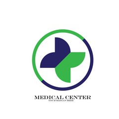 Medical cross health logo vector
