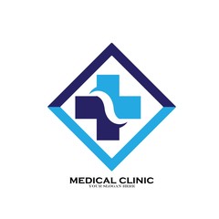 Medical cross health logo vector
