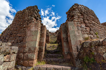 Fototapeta premium Inca ruins in Pisac. Peru.