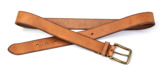 Leather belt isolated