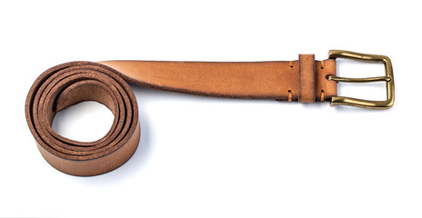 Leather belt isolated