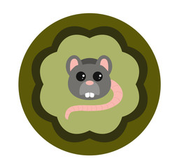 Emblem with a rat