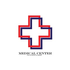 Medical cross health logo vector