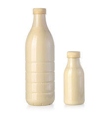 plastc bottle with milk