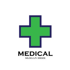 Medical cross health logo vector