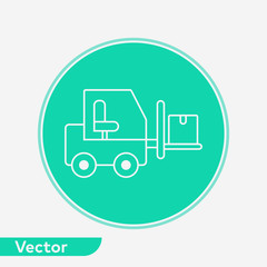 Forklift vector icon sign symbol