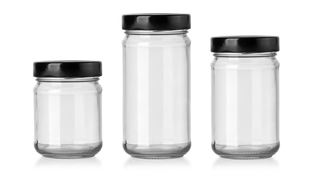 Empty Glass Jar Isolated