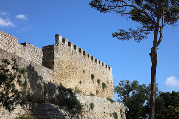 Castello di Lombardia in Enna. Sizilien. Italien