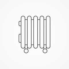 Heater vector icon sign symbol