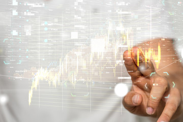 Fototapeta na wymiar stock Trading digital Investment dashboard