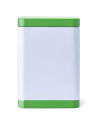 Blank kitchen storage tin container