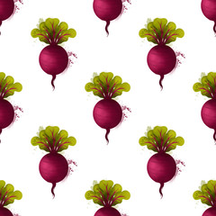 Endless background illustration of vegetables beets