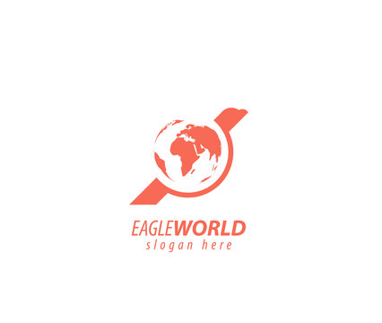 Eagle world logo design