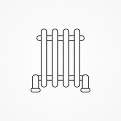 Heater vector icon sign symbol