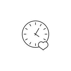 time love - minimal line web icon. simple vector illustration. concept for infographic, website or app.