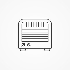 Heater vector icon sign symbol