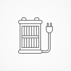 Heater vector icon sign symbol