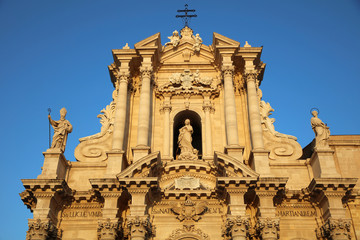 Obraz premium Kathedrale von Syrakus. Sizilien. Italen